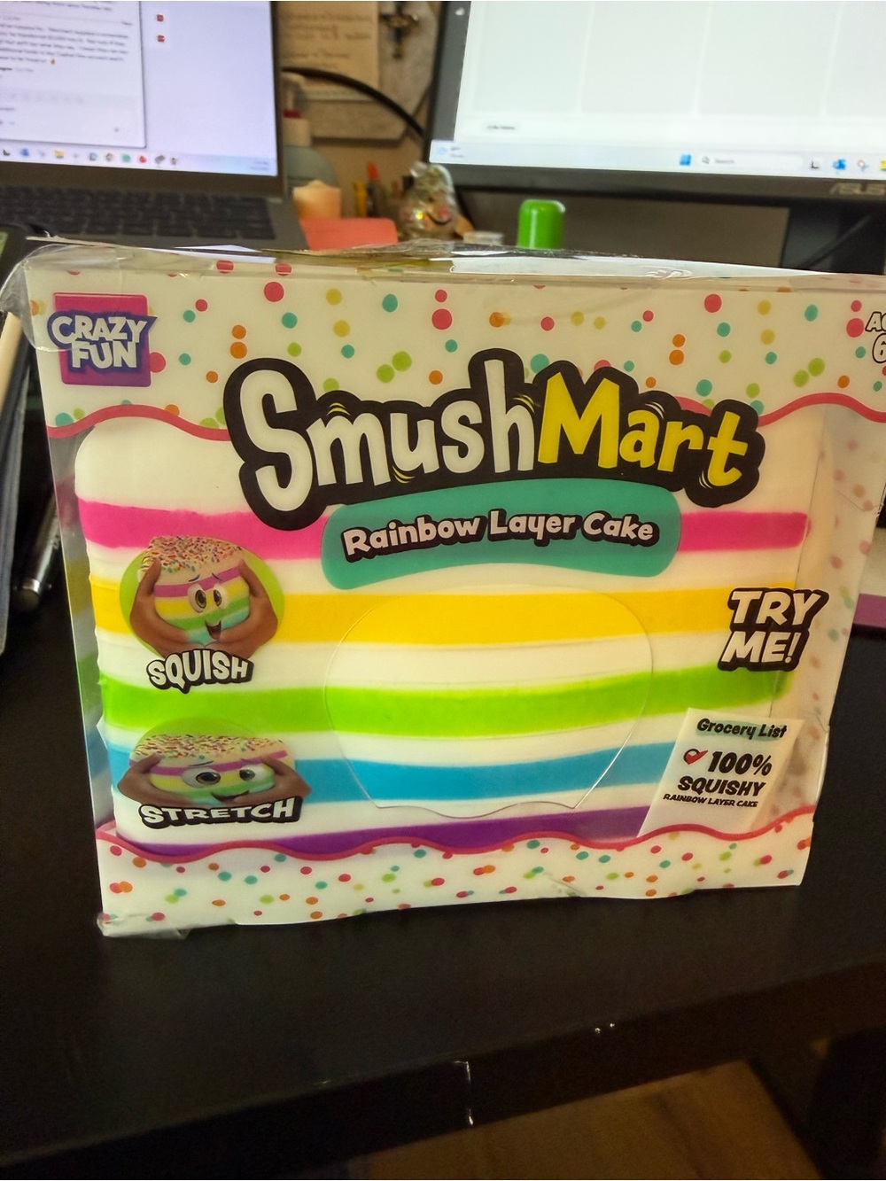 Rainbow Layer Cake Squishy Toy - Bright Multicolor